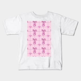 Pink bows and Pink Hearts Kids T-Shirt